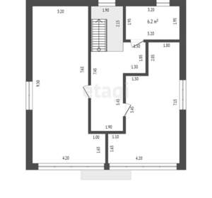 Дача 255м², 3-этажный, участок 4 сот.  