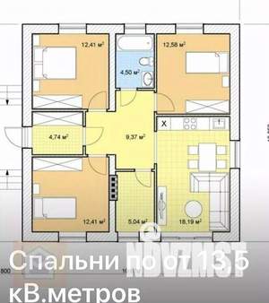 Дом 100м², 1-этажный, участок 4 сот.  