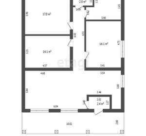 Дом 127м², 1-этажный, участок 4 сот.  