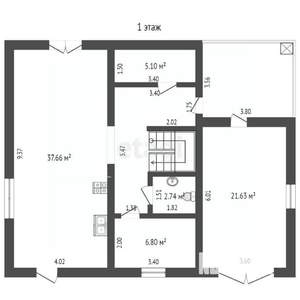 Дом 141м², 2-этажный, участок 6 сот.  