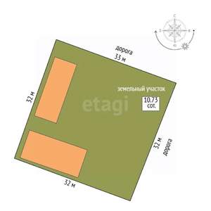 Дом 240м&sup2;, 2-этажный, участок 11 сот.  