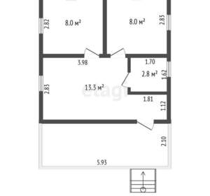 Дача 46м², 1-этажный, участок 4 сот.  