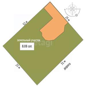Дом 175м&sup2;, 2-этажный, участок 8 сот.  