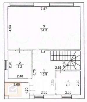 Дом 130м², 2-этажный, участок 4 сот.  