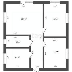 Дом 110м², 2-этажный, участок 4 сот.  