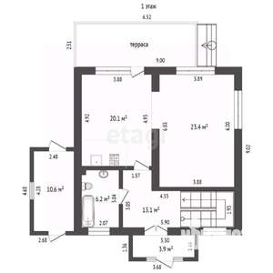 Дом 163м&sup2;, 2-этажный, участок 10 сот.  