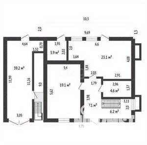 Дом 193м², 3-этажный, участок 4 сот.  