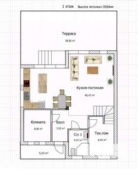 Дом 198м², 2-этажный, участок 4 сот.  