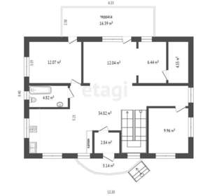Дом 214м², 2-этажный, участок 8 сот.  