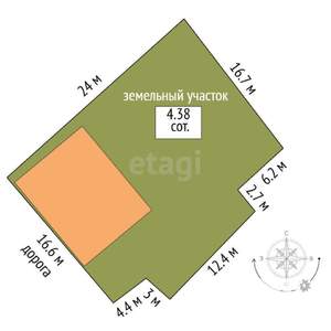 Дом 130м&sup2;, 2-этажный, участок 5 сот.  