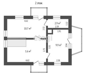 Дом 115м², 2-этажный, участок 9 сот.  
