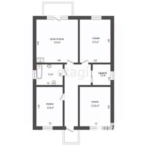 Дом 100м², 1-этажный, участок 4 сот.  