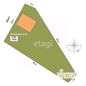 Дом 210м², 2-этажный, участок 8 сот.  