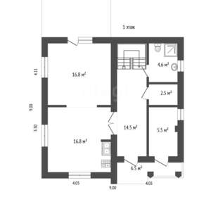 Дом 180м², 2-этажный, участок 4 сот.  