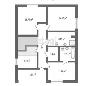 Дом 214м², 2-этажный, участок 5 сот.  