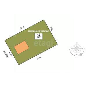 Дом 87м&sup2;, 2-этажный, участок 4 сот.  