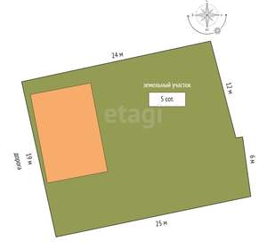 Дом 174м², 2-этажный, участок 5 сот.  