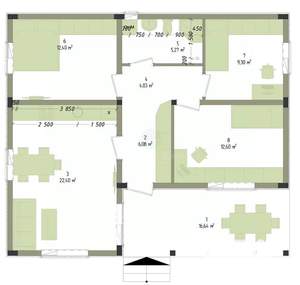 Дом 90м², 1-этажный, участок 4 сот.  