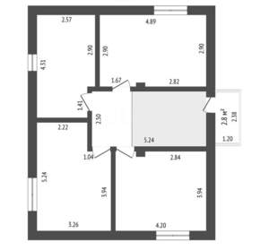 Дом 151м², 2-этажный, участок 4 сот.  