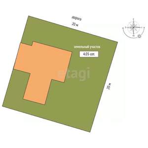 Дом 131м², 2-этажный, участок 4 сот.  