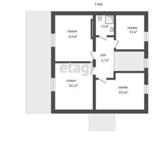 Дом 190м², 2-этажный, участок 4 сот.  