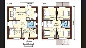 Дом 150м², 2-этажный, участок 4 сот.  