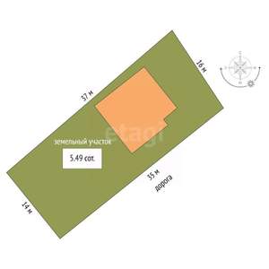 Дом 92м², 1-этажный, участок 6 сот.  