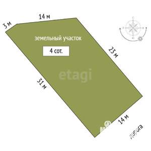 Дом 120м², 1-этажный, участок 4 сот.  