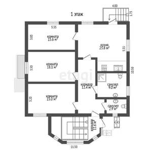 Дом 338м&sup2;, 3-этажный, участок 6 сот.  