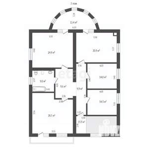 Дом 477м², 3-этажный, участок 7 сот.  