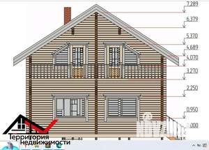 Дом 120м², 2-этажный, участок 4 сот.  