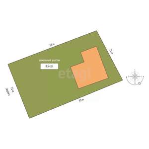 Дом 125м², 1-этажный, участок 9 сот.  