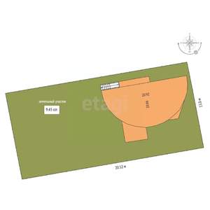 Дом 537м², 3-этажный, участок 9 сот.  