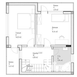 Дом 120м², 2-этажный, участок 4 сот.  