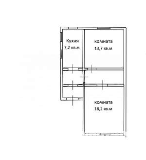 Дом 50м², 1-этажный, участок 6 сот.  