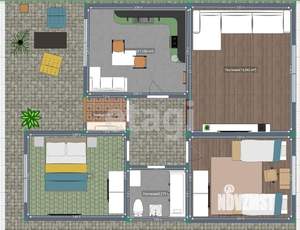 Дом 77м², 1-этажный, участок 5 сот.  