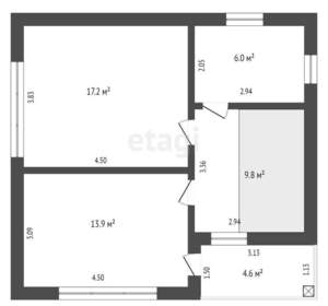 Дом 120м², 2-этажный, участок 4 сот.  