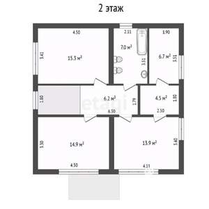 Дом 152м², 2-этажный, участок 9 сот.  