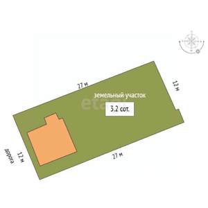 Дом 92м², 3-этажный, участок 3 сот.  