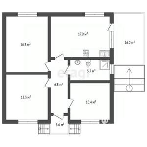 Дом 70м², 1-этажный, участок 4 сот.  