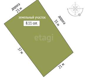 Дом 70м², 1-этажный, участок 8 сот.  