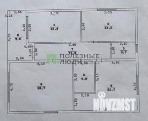 Дом 116м², 1-этажный, участок 4 сот.  