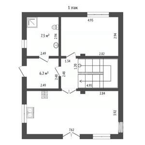 Дом 151м², 2-этажный, участок 4 сот.  