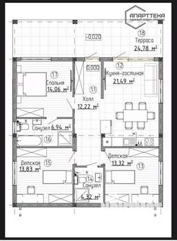 Дом 120м², 1-этажный, участок 5 сот.  