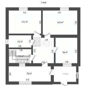 Дом 149м², 3-этажный, участок 5 сот.  