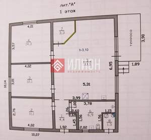 Дача 102м², 1-этажный, участок 4 сот.  