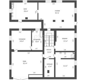 Дом 328м², 2-этажный, участок 7 сот.  