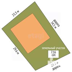Дом 279м², 2-этажный, участок 7 сот.  