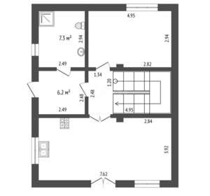 Дом 151м², 2-этажный, участок 4 сот.  