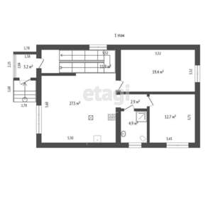 Дом 226м², 3-этажный, участок 5 сот.  